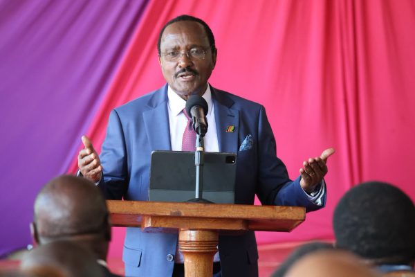 Wiper Party Leader Kalonzo Musyoka speaks during a past event. PHOTO/@kalonzomusyoka/Facebook