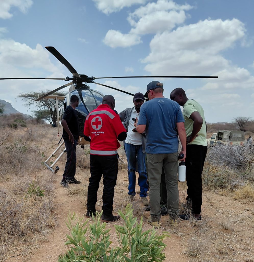 Kenya Red Cross team at Samburu scene of Helicopter crash. Photo/@KenyaRedCross/X