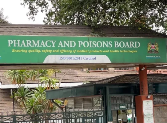 Pharmacy and Poisons Board offices in Nairobi. PHOTO/Screengrab