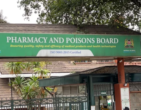 Pharmacy and Poisons Board offices in Nairobi. PHOTO/Screengrab