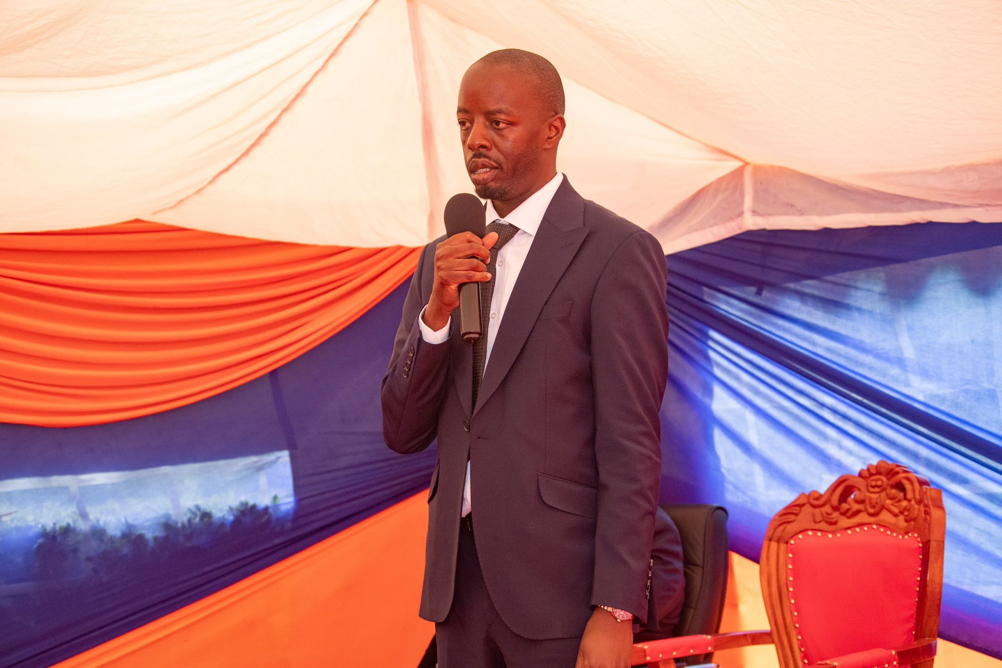 Raila Odinga Jnr, the son of the late ODM Party Leader speaks during a past event. PHOTO/@Railajunior/X