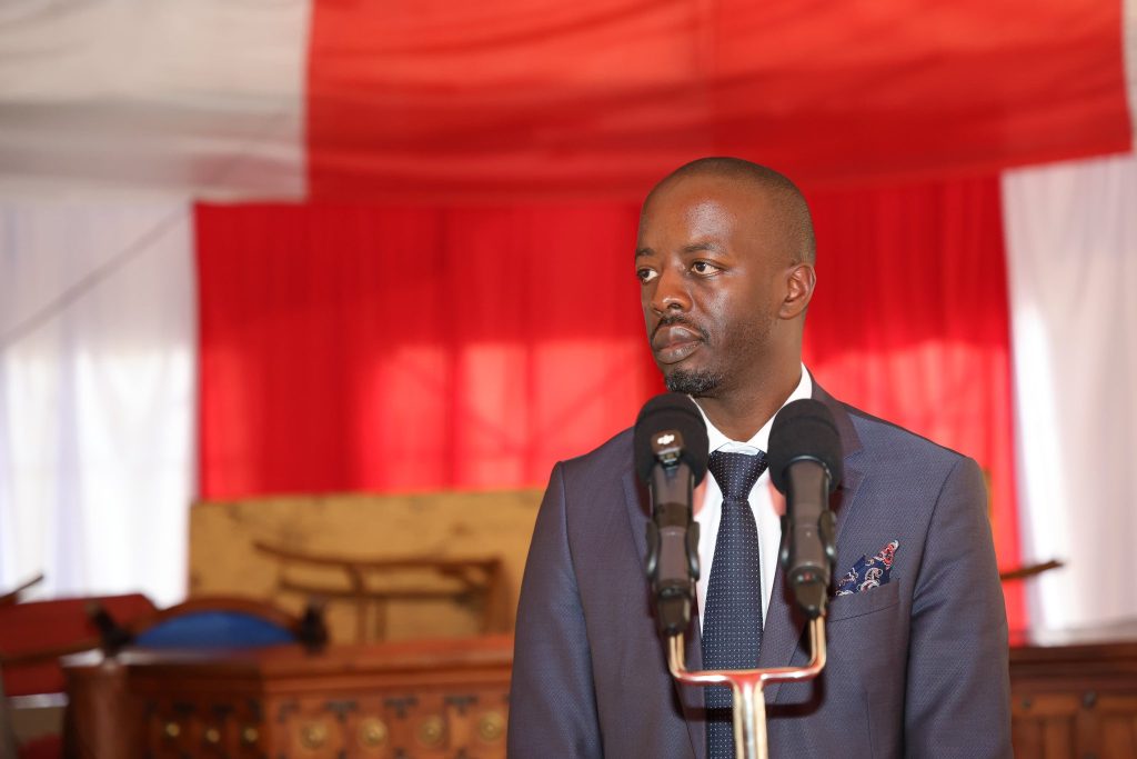 Raila Odinga Jnr, the son of the late ODM Party Leader speaks during a past event. PHOTO/@Railajunior/X