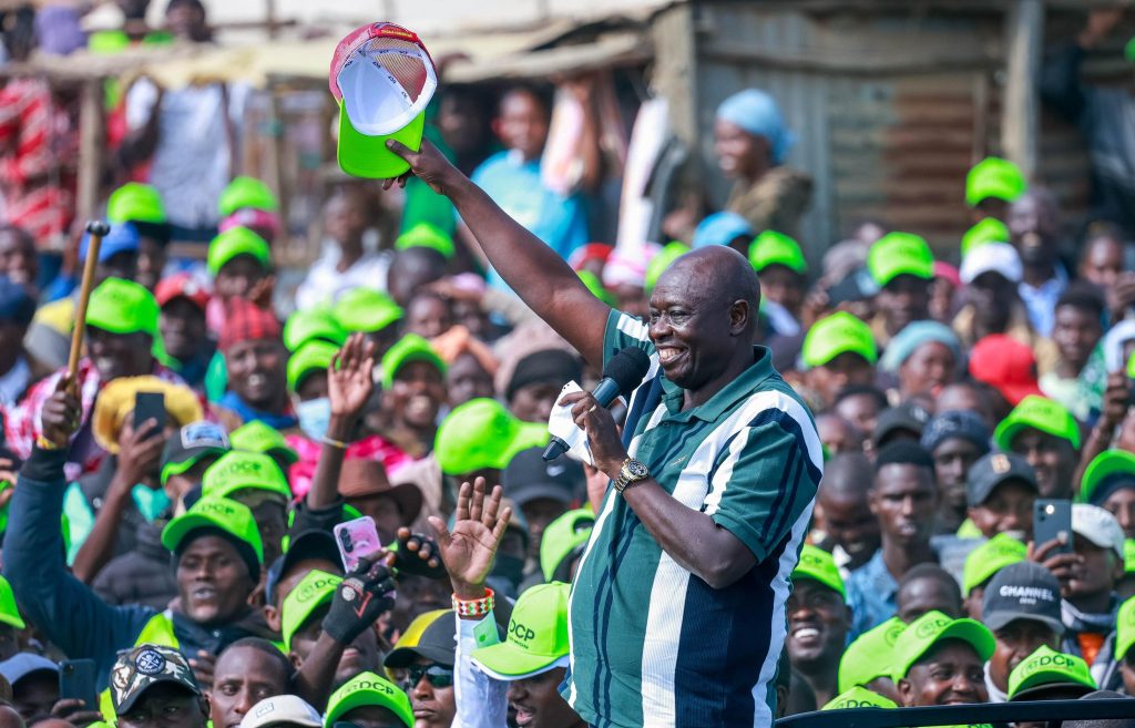 Former Deputy President Rigathi Gachagua at a past rally.PHOTO/@rigathi/X