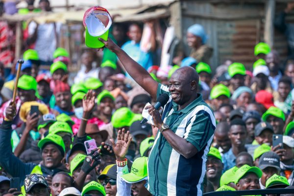 Former Deputy President Rigathi Gachagua at a past rally.PHOTO/@rigathi/X