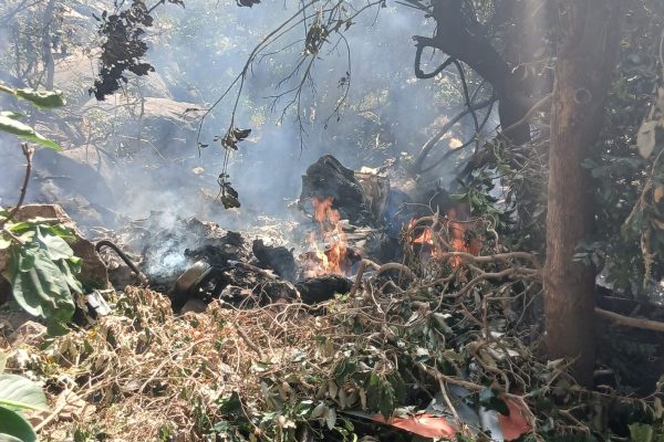 Aftermath of Samburu plane crash. Photo/Screengrab
