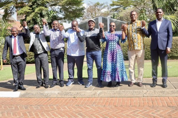 A section of the United Alternative Government leaders during the signing of the Personal Unity Pledge and a Coalition Unity Agreement on Monday, August 24, 2026.PHOTO/@skmusyoka/X