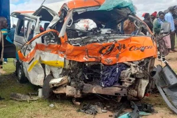 An aftermath of a road accident. PHOTO/Screengrab