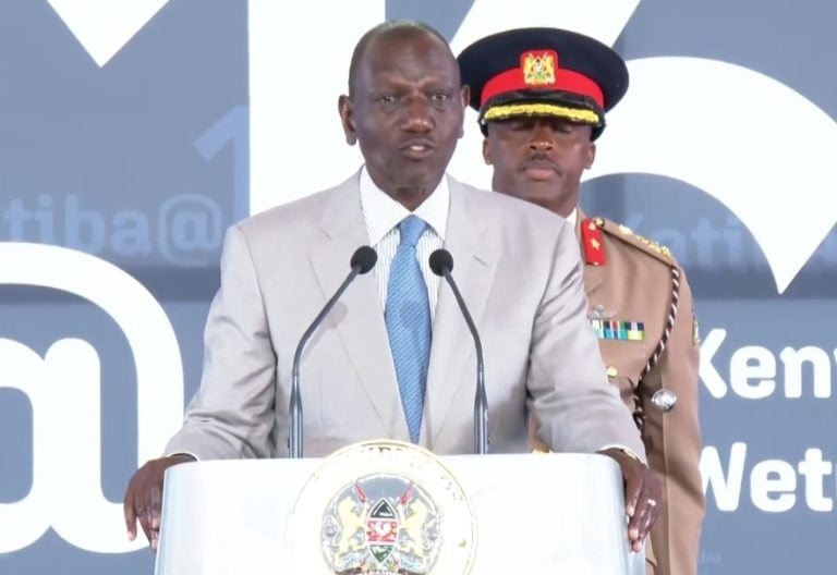 President William Ruto addressing during Katiba Day commemoration on Thursday, August 27, 2026.PHOTO/@WilliamsRuto/X