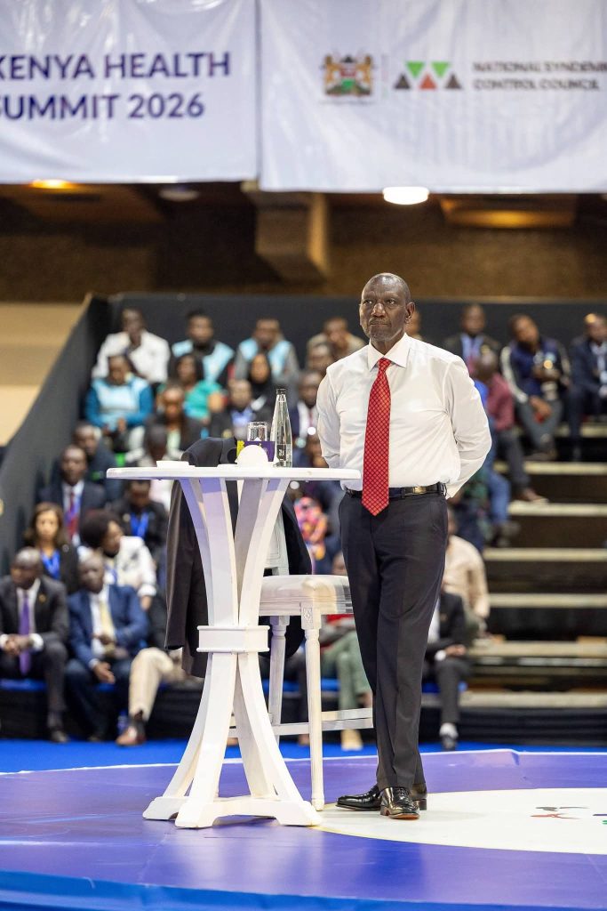 President William Ruto at KICC. Photo/@williamsamoei/Facebook