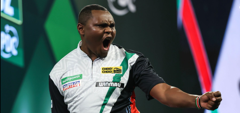 Kenyan darts player David “Why Not?” Munyua. PHOTO/https://www.facebook.com/OfficialPDC/photos