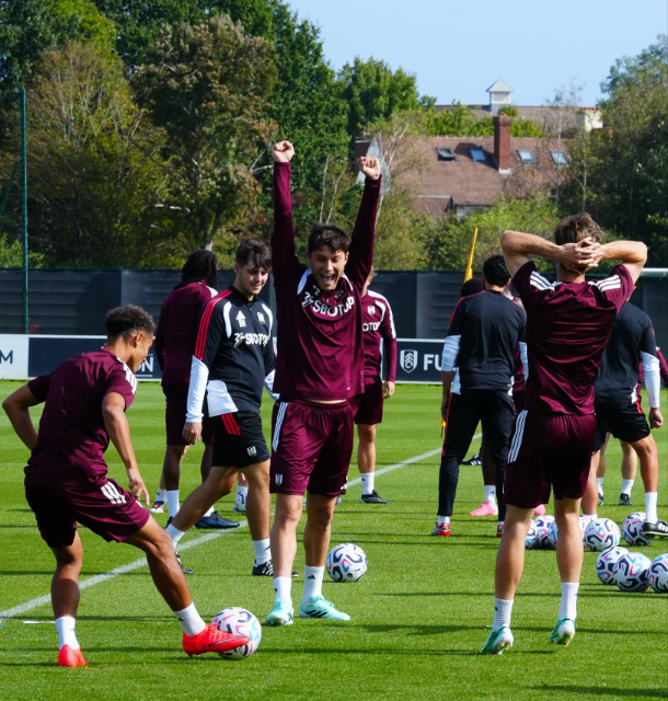 Fulham players in training ahead of Manchester United's assignment on Sunday, September  20, 2026 at Craven Cottage. PHOTO/https://www.facebook.com/FulhamFC