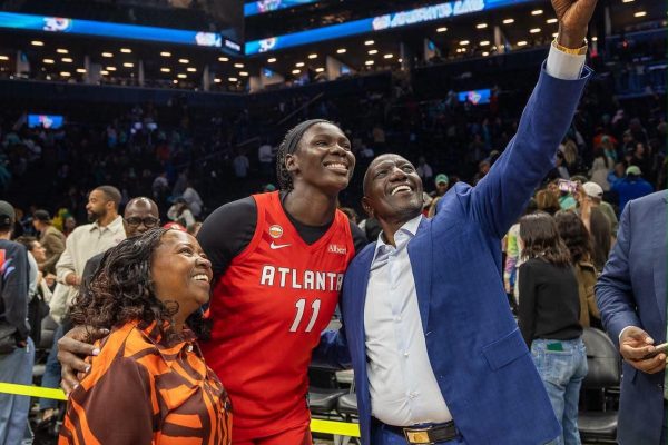 President William Ruto and First Lady Rachel Ruto attended the WNBA match between New York Liberty and Atlanta Dream in Brooklyn to support Kenyan-born star Madina Okot on Wednesday, September 23, 2026. PHOTO/https://www.facebook.com/williamsamoei