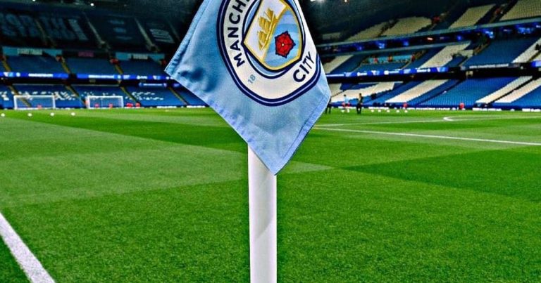 The corner flag of Manchester City at the Etihad Stadium. PHOTO/https://www.facebook.com/mancity