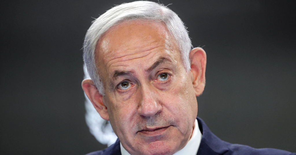 Israeli Prime Minister Benjamin Netanyahu on the plane. PHOTO/Ronny TV