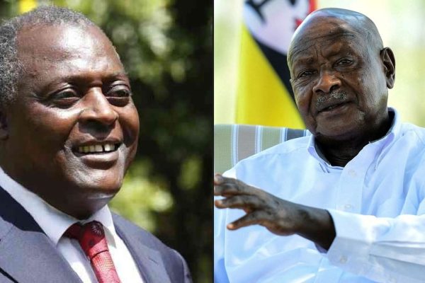 The late Cyrus Jirongo and Uganda's President Yoweri Museveni.PHOTO/RonnyTV