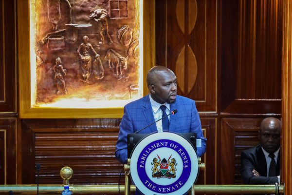 Interior Cabinet Secretary Kipchumba Murkomen when he appeared before the Senate on Wednesday, September 16, 2026.PHOTO/RonnyTV