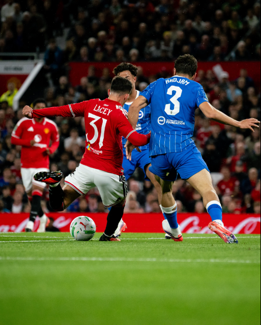 Manchester United Carabao Cup action against Brighto in midweek. PHOTO/ManchesterUnited