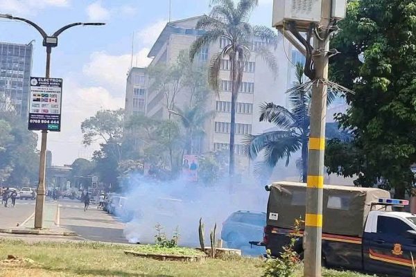 Gen Z engaging police during a past protest.PHOTO/RonnyTV