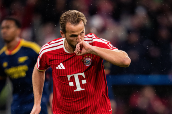 Harry Kane (L) celebrates his goal against Arsenal on Wednesday, October 21, 2026. PHOTO/https://www.facebook.com/harrykaneofficial