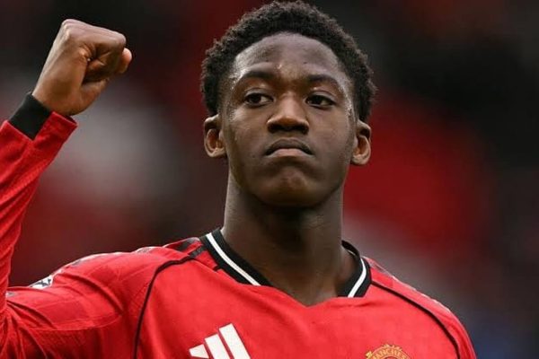 Manchester United's midfielder Kobbie Mainoo. PHOTO/https://www.manutd.com