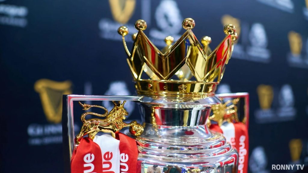 The Premier League trophy display in Nairobi. PHOTO/Guinness