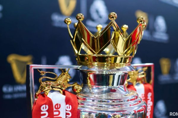 The Premier League trophy display in Nairobi. PHOTO/Guinness