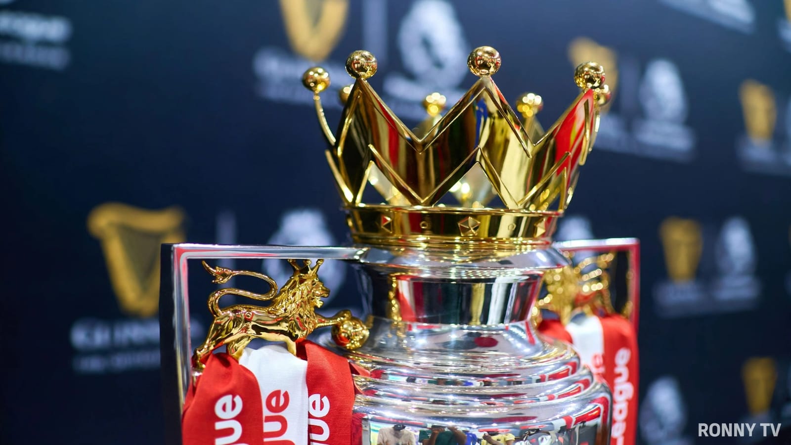 The Premier League trophy display in Nairobi. PHOTO/Guinness