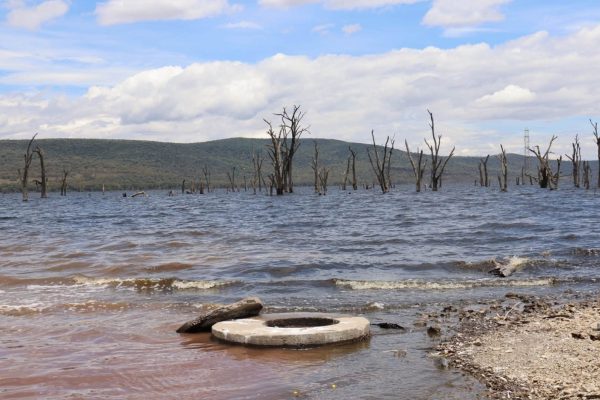 Rising water levels in Lake Nakuru.PHOTO/https://web.facebook.com/ParliamentKE