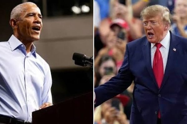 Former US President Barack Obam and President Donald Trump