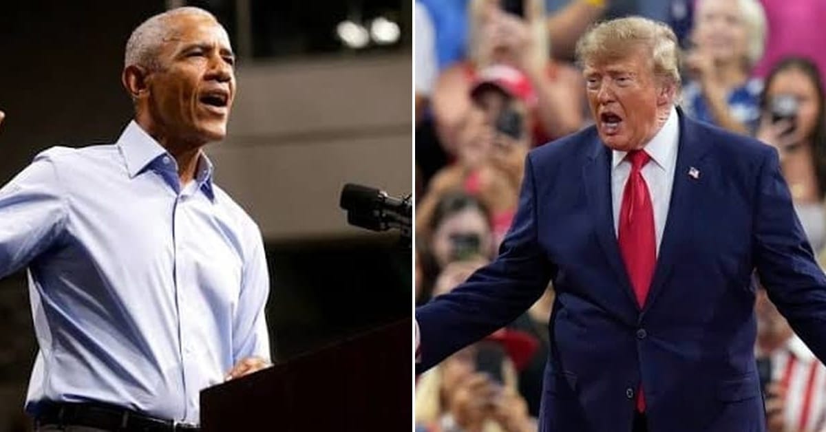 Former US President Barack Obam and President Donald Trump