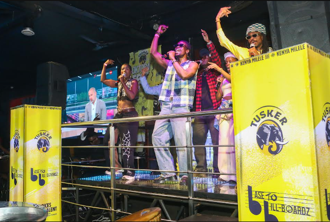 Keteh music group performs at the Tusker Oktoberfest event at Covo in Nairobi's Kahawa Sukari estate. PHOTO/Cheryl Angasa