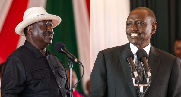 President William Ruto and the late ODM leader Raila Odinga during a past event.PHOTO/@WilliamsRuto/X