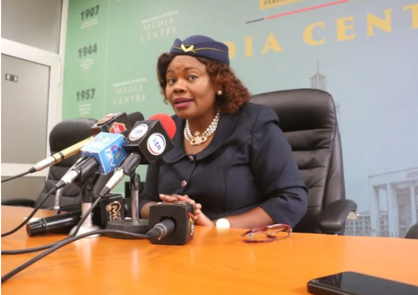 Githunguri MP of Parliament Gathoni Wamuchomba address a press conference at parliament buildings on Monday, August 31st, 2026.