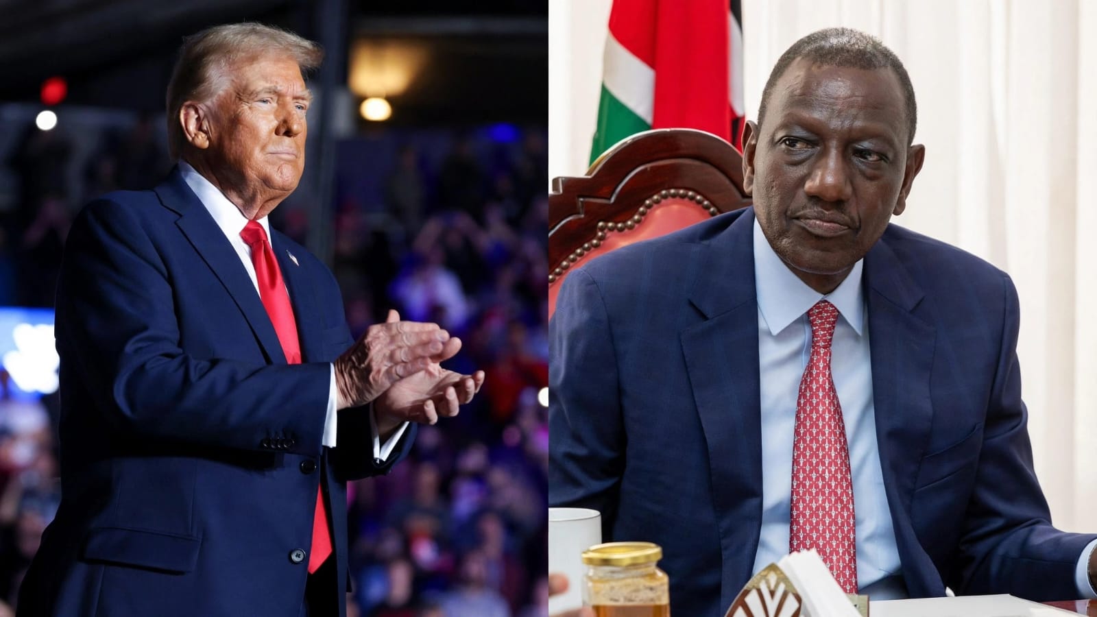 United States President Donald Trump and President William Ruto.PHOTO/RonnyTV