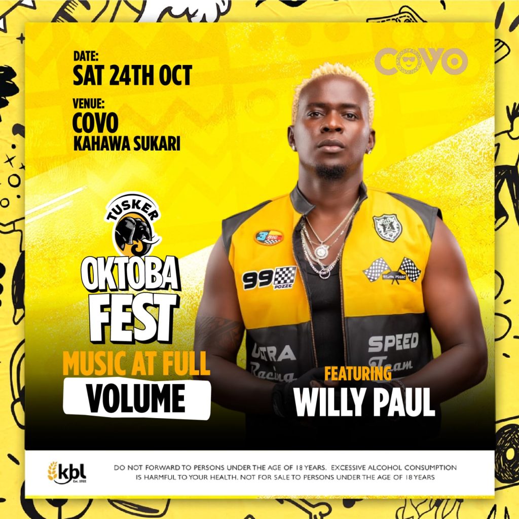 Artists Willy Paul to perform at Covo. PHOTO/Tusker