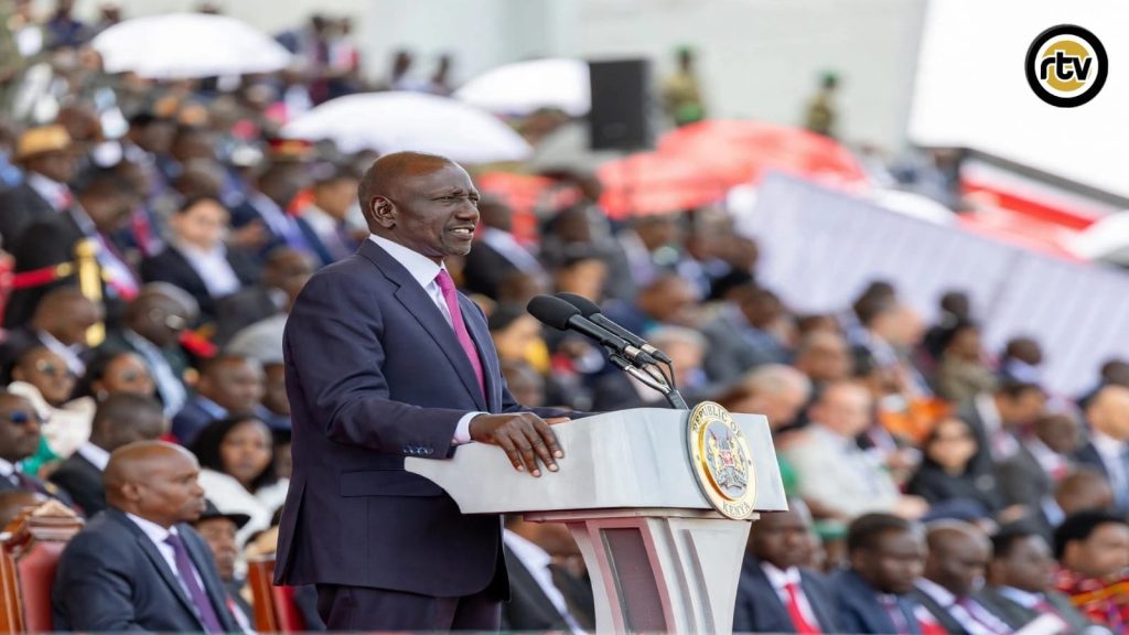 President William Ruto addressing during the Mashujaa Day celebration on Tuesday, October 20, 2026.PHOTO/@WilliamsRuto/X