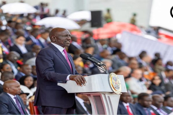 President William Ruto addressing during the Mashujaa Day celebration on Tuesday, October 20, 2026.PHOTO/@WilliamsRuto/X